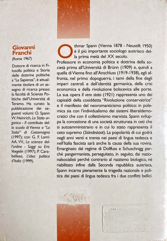 LA FILOSOFIA SOCIALE DI OTHMAR SPANN: TRA METHODENSTREIT E STÄNDESTAAT | Immagine Gallery 4