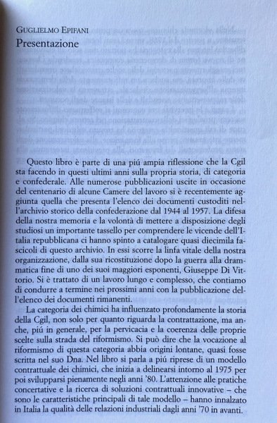 LA FORMULA CHIMICA. L'EVOLUZIONE STORICA DELLA CONTRATTAZIONE COLLETTIVA NEL SETTORE …