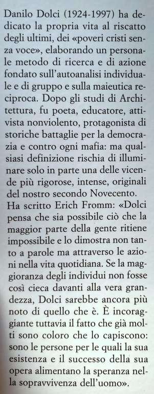 LA FORZA DELLA NONVIOLENZA. BIBLIOGRAFIA E PROFILO BIOGRAFICO DI DANILO …