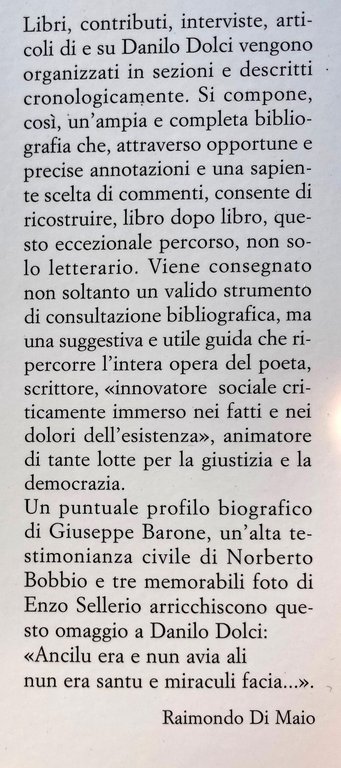 LA FORZA DELLA NONVIOLENZA. BIBLIOGRAFIA E PROFILO BIOGRAFICO DI DANILO …