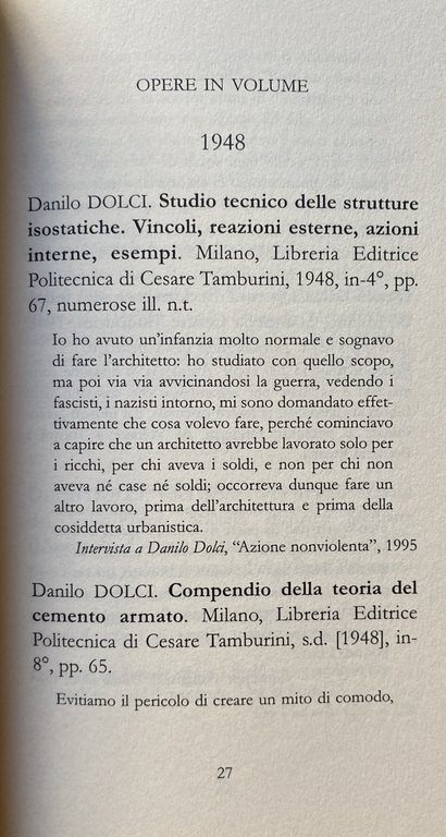 LA FORZA DELLA NONVIOLENZA. BIBLIOGRAFIA E PROFILO BIOGRAFICO DI DANILO …