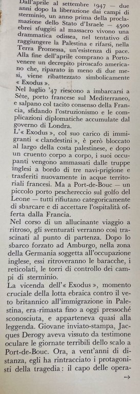 LA LEGGE DEL RITORNO: L'AUTENTICA E SEGRETA STORIA DELL'EXODUS
