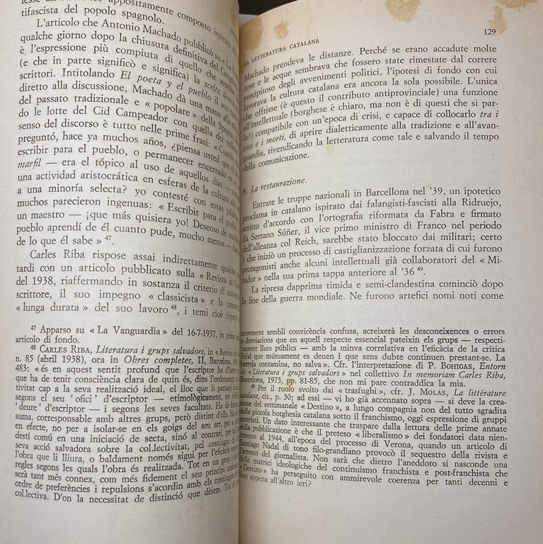 LA LETTERATURA CATALANA. LA DIVERSITÀ CULTURALE NELLA SPAGNA MODERNA