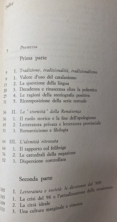 LA LETTERATURA CATALANA. LA DIVERSITÀ CULTURALE NELLA SPAGNA MODERNA