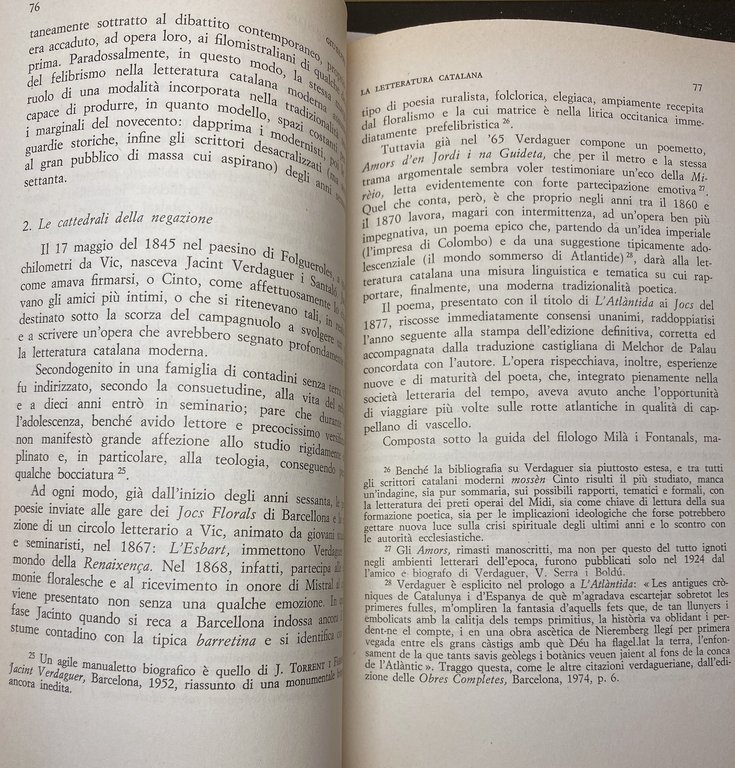 LA LETTERATURA CATALANA. LA DIVERSITÀ CULTURALE NELLA SPAGNA MODERNA