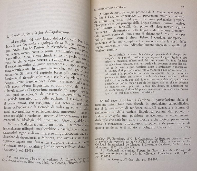 LA LETTERATURA CATALANA. LA DIVERSITÀ CULTURALE NELLA SPAGNA MODERNA