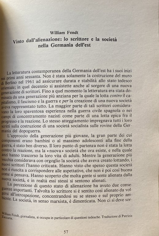 LA LETTERATURA CONTEMPORANEA NELL'EUROPA DELL'EST.