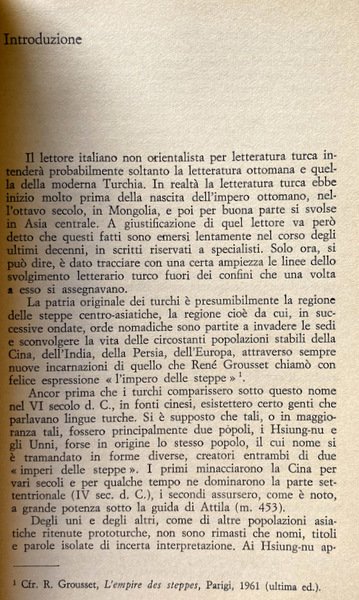 LA LETTERATURA TURCA. CON UN PROFILO DELLA LETTERATURA MONGOLA