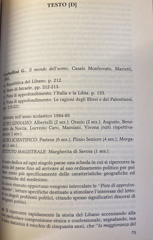 LA LEZIONE NEGATA. PALESTINA E PALESTINESI NEI LIBRI DI TESTO