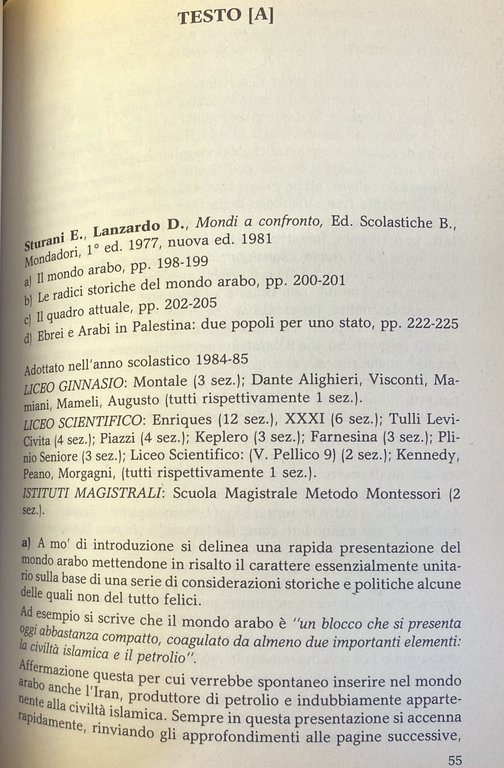 LA LEZIONE NEGATA. PALESTINA E PALESTINESI NEI LIBRI DI TESTO