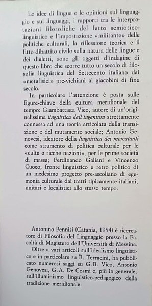 LA LINGUISTICA DEI MERCATANTI. FILOSOFIA LINGUISTICA E FILOSOFIA CIVILE DA …