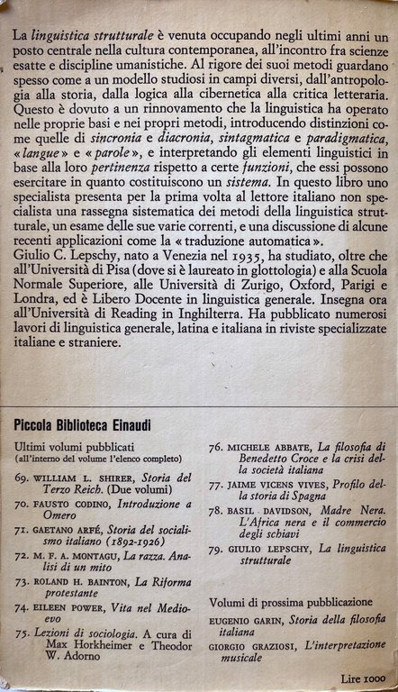 LA LINGUISTICA STRUTTURALE