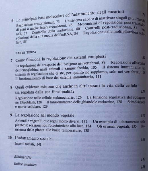LA LOGICA DEI SISTEMI DI REGOLAZIONE BIOLOGICA