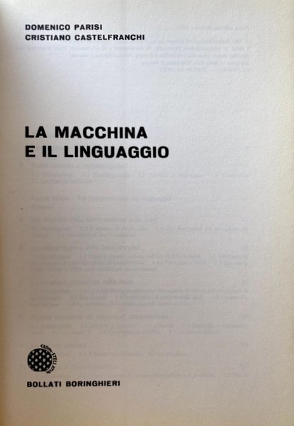 LA MACCHINA E IL LINGUAGGIO