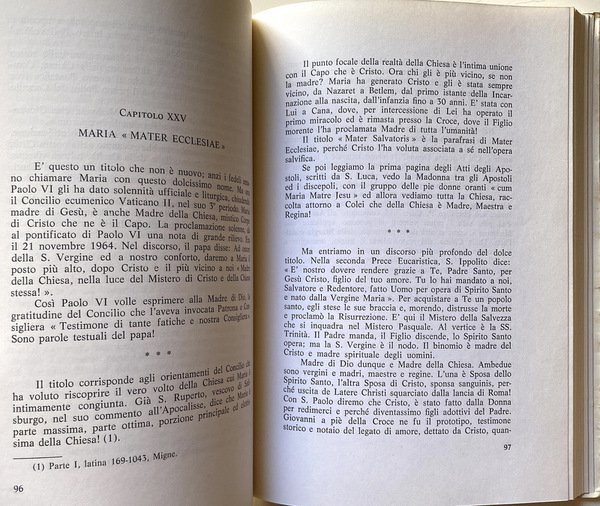 LA MADONNA NELLA LITURGIA NOVA ET VETERA