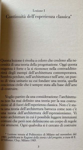 LA METOPA E IL TRIGLIFO. NOVE LEZIONI DI ARCHITETTURA