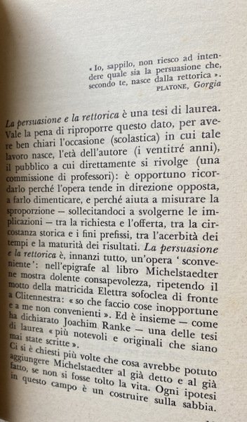 LA PERSUASIONE E LA RETTORICA. A CURA DI SERGIO CAMPAILLA