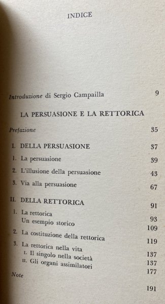 LA PERSUASIONE E LA RETTORICA. A CURA DI SERGIO CAMPAILLA