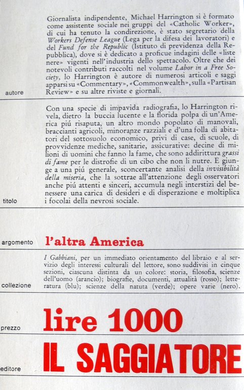 LA POVERTÀ NEGLI STATI UNITI. LA MISERIA NEGLI ANNI SETTANTA