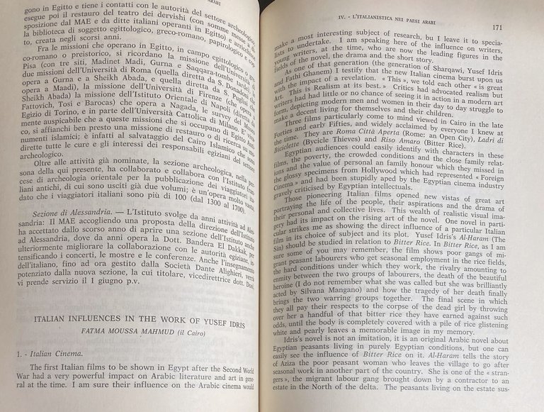 LA PRESENZA CULTURALE ITALIANA NEI PAESI ARABI: STORIA E PROSPETTIVE. …