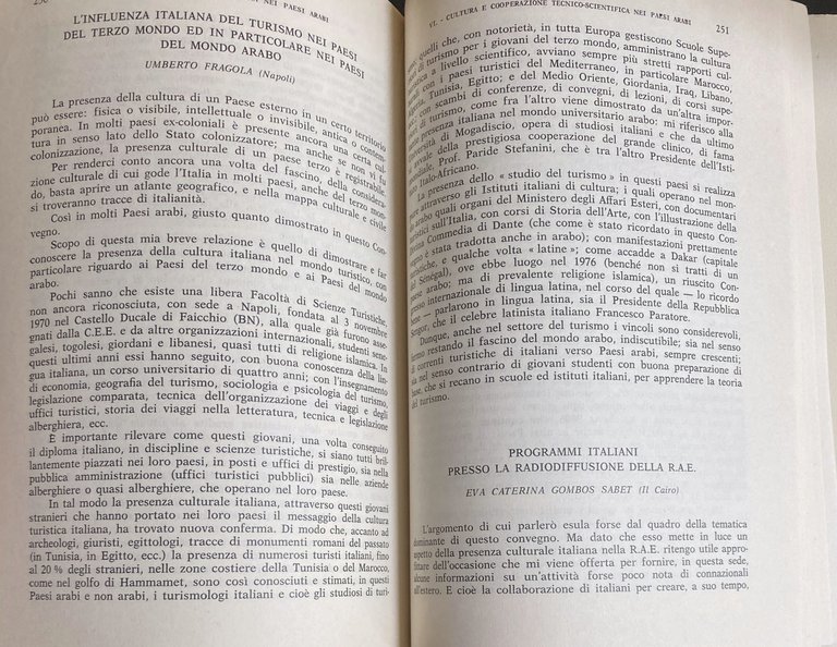 LA PRESENZA CULTURALE ITALIANA NEI PAESI ARABI: STORIA E PROSPETTIVE. …
