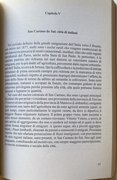 LA PRESENZA ITALIANA NELLA COSTRUZIONE DEL BRASILE. SAN CAETANO DO …