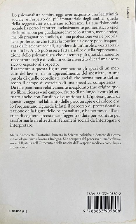 LA PROFESSIONE DI PSICOANALISTA