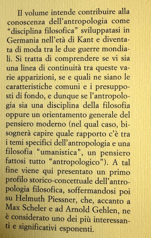 LA PROVINCIA DELL'UOMO. STUDIO SU HELMUTH PLESSNER E SUL PROBLEMA … | Immagine Gallery 5