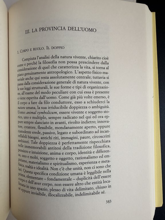 LA PROVINCIA DELL'UOMO. STUDIO SU HELMUTH PLESSNER E SUL PROBLEMA … | Immagine Gallery 16