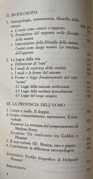 LA PROVINCIA DELL'UOMO. STUDIO SU HELMUTH PLESSNER E SUL PROBLEMA …