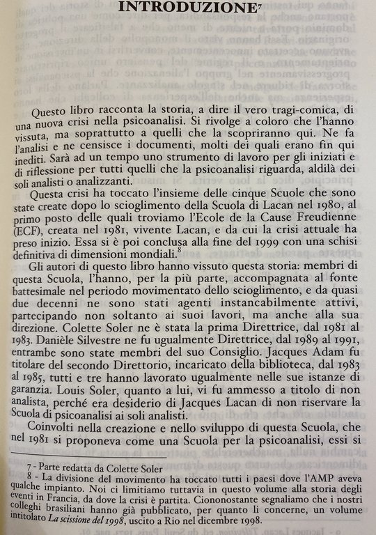 LA PSICOANALISI, NON IL PENSIERO UNICO STORIA DI UNA CRISI …