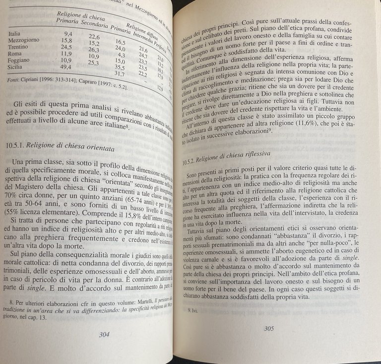 LA RELIGIOSITÀ NEL MEZZOGIORNO. PERSISTENZA E DIFFERENZIAZIONE DELLA RELIGIONE IN …