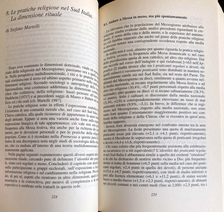 LA RELIGIOSITÀ NEL MEZZOGIORNO. PERSISTENZA E DIFFERENZIAZIONE DELLA RELIGIONE IN …