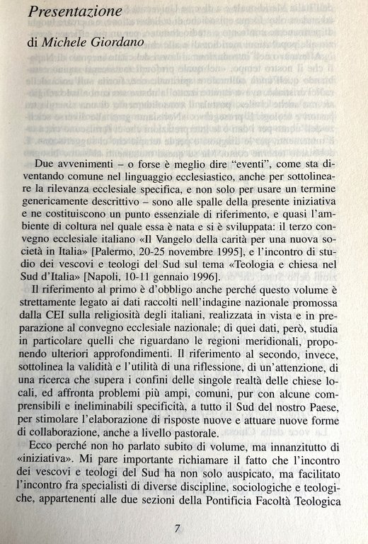 LA RELIGIOSITÀ NEL MEZZOGIORNO. PERSISTENZA E DIFFERENZIAZIONE DELLA RELIGIONE IN …