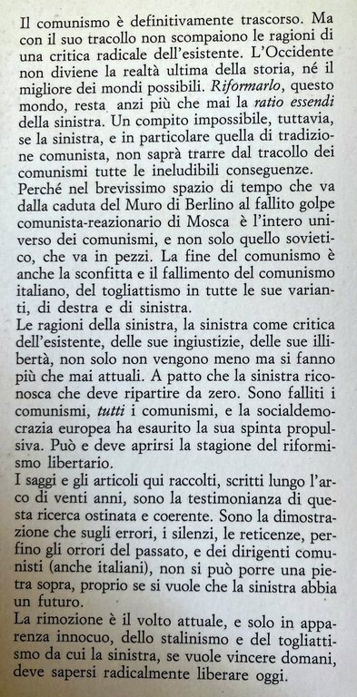 LA RIMOZIONE PERMANENTE. IL FUTURO DELLA SINISTRA E LA CRITICA …