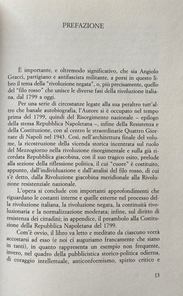 LA RIVOLUZIONE NEGATA IL FILO ROSSO DELLA RIVOLUZIONE ITALIANA