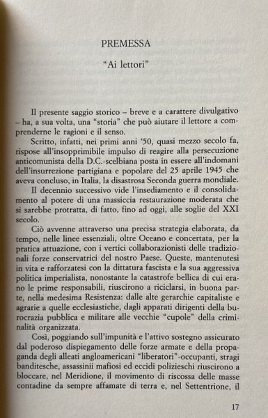 LA RIVOLUZIONE NEGATA IL FILO ROSSO DELLA RIVOLUZIONE ITALIANA