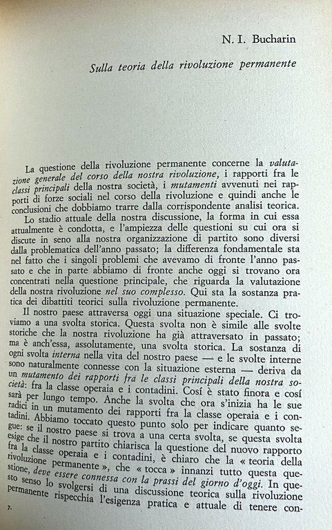 LA RIVOLUZIONE PERMANENTE E IL SOCIALISMO IN UN PAESE SOLO. …