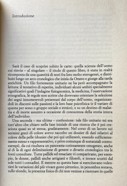 LA SCIENZA DELL'UOMO NELLA GRECIA ANTICA