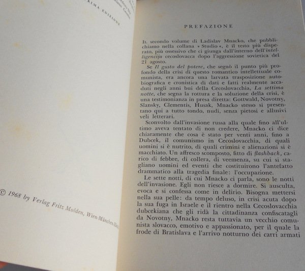 LA SETTIMA NOTTE. L'INVASIONE DELLA CECOSLOVACCHIA E LA MORTE DELLA …