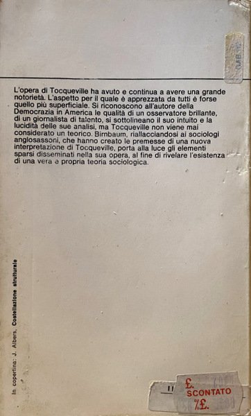 LA SOCIOLOGIA DI TOCQUEVILLE. DEMOCRAZIA E SOCIETÀ MODERNA