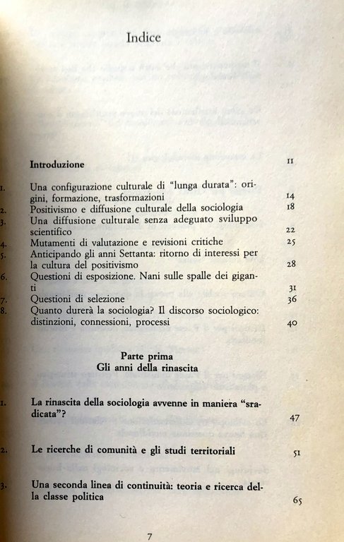 LA SOCIOLOGIA IN ITALIA. STORIA, TEMI E PROBLEMI (1945-60)