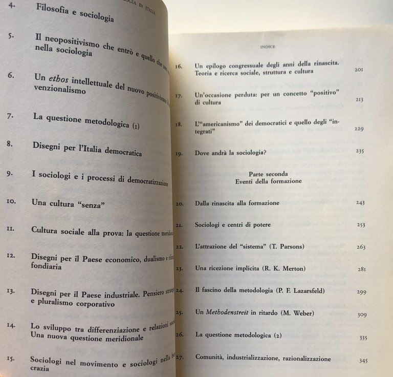 LA SOCIOLOGIA IN ITALIA. STORIA, TEMI E PROBLEMI (1945-60)