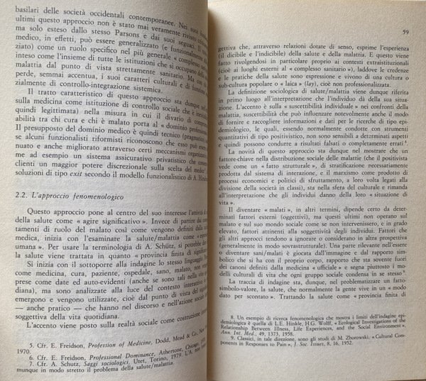 LA SOCIOLOGIA SANITARIA. DALLA SOCIOLOGIA DELLA MEDICINA ALLA SOCIOLOGIA DELLA …