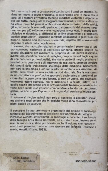 LA SOCIOLOGIA SANITARIA. DALLA SOCIOLOGIA DELLA MEDICINA ALLA SOCIOLOGIA DELLA …