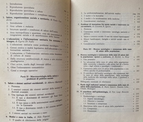 LA SOCIOLOGIA SANITARIA. DALLA SOCIOLOGIA DELLA MEDICINA ALLA SOCIOLOGIA DELLA …