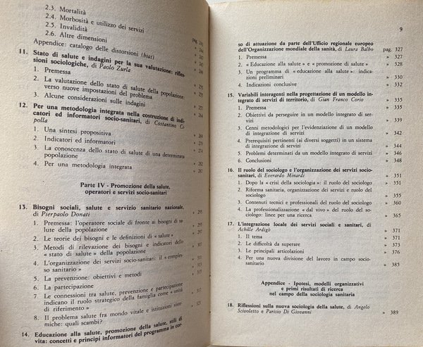 LA SOCIOLOGIA SANITARIA. DALLA SOCIOLOGIA DELLA MEDICINA ALLA SOCIOLOGIA DELLA …