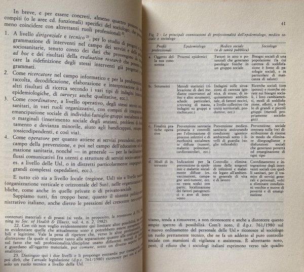 LA SOCIOLOGIA SANITARIA. DALLA SOCIOLOGIA DELLA MEDICINA ALLA SOCIOLOGIA DELLA …