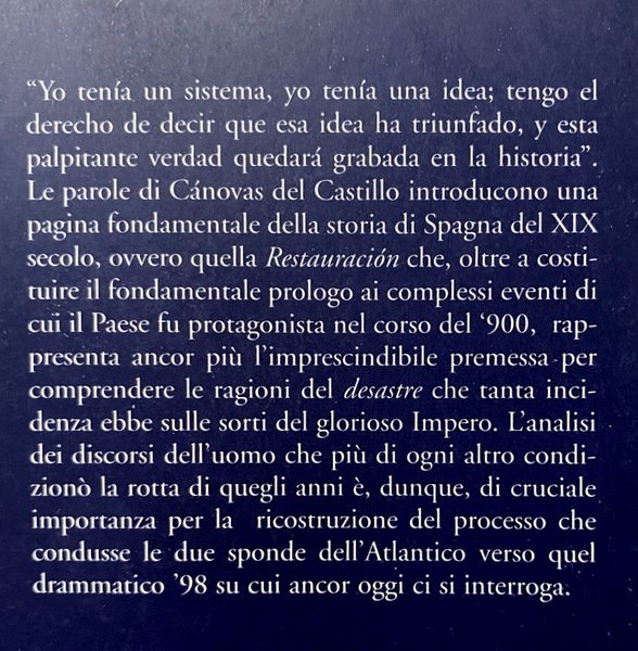 LA SPAGNA ALLE ORIGINI DELLA CONTEMPORANEITÀ. CÁNOVAS (CANOVAS, CÀNOVAS) E …