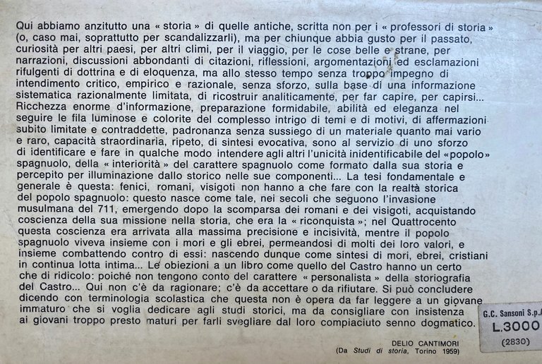 LA SPAGNA NELLA SUA REALTÀ STORICA. CON UN EPILOGO DEL …